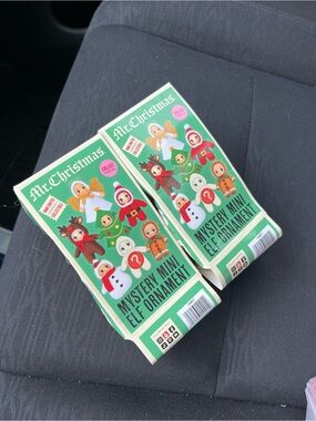 Mr Christmas Mystery Blind Box Mini Elf Ornaments Bundle of 2